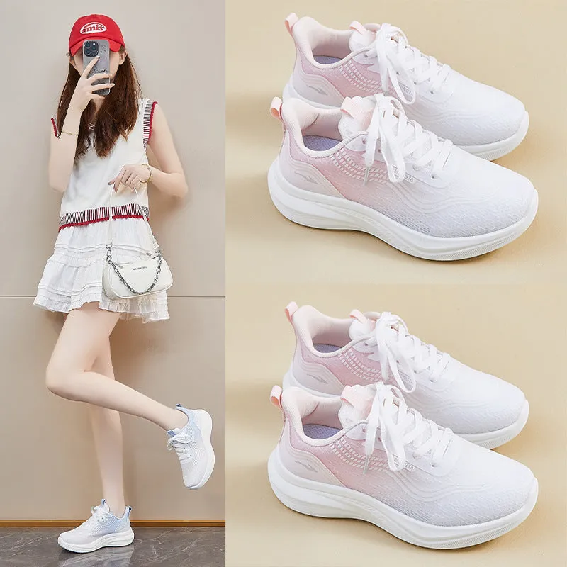 2025 ins Korean version of flying woven shoes  summer new student sports shoes fitness running casual shoes breathable FZ6609