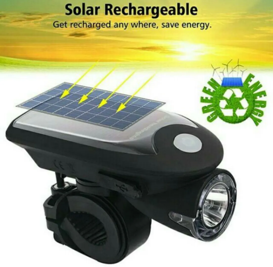 240 Lumens Solar   Rechargeable Led Handlebar Touch Light