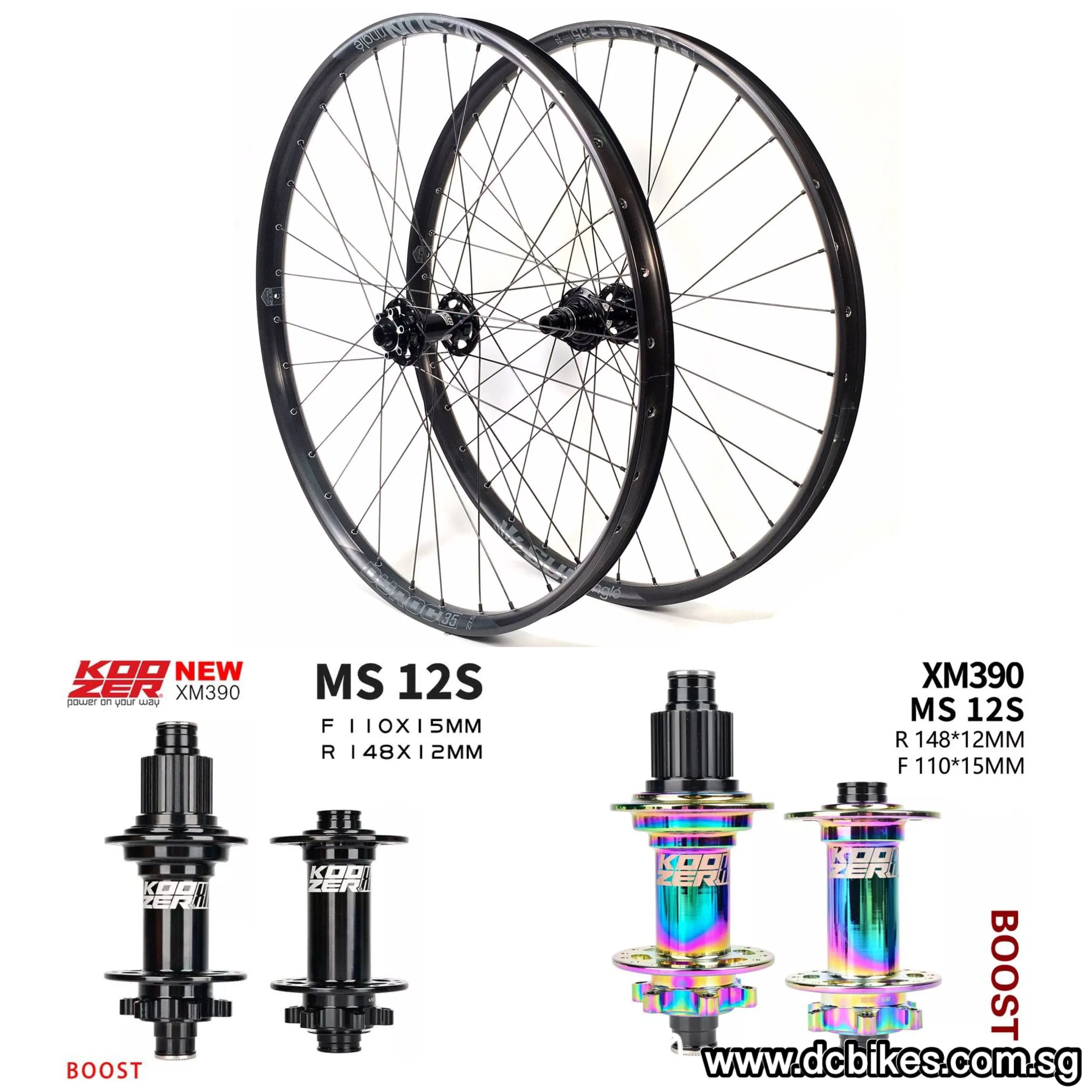 27.5 | 29 Koozer XM390 X 35mm Duroc 110mm/148mm 32H 6 Pawls Boost Wheelset