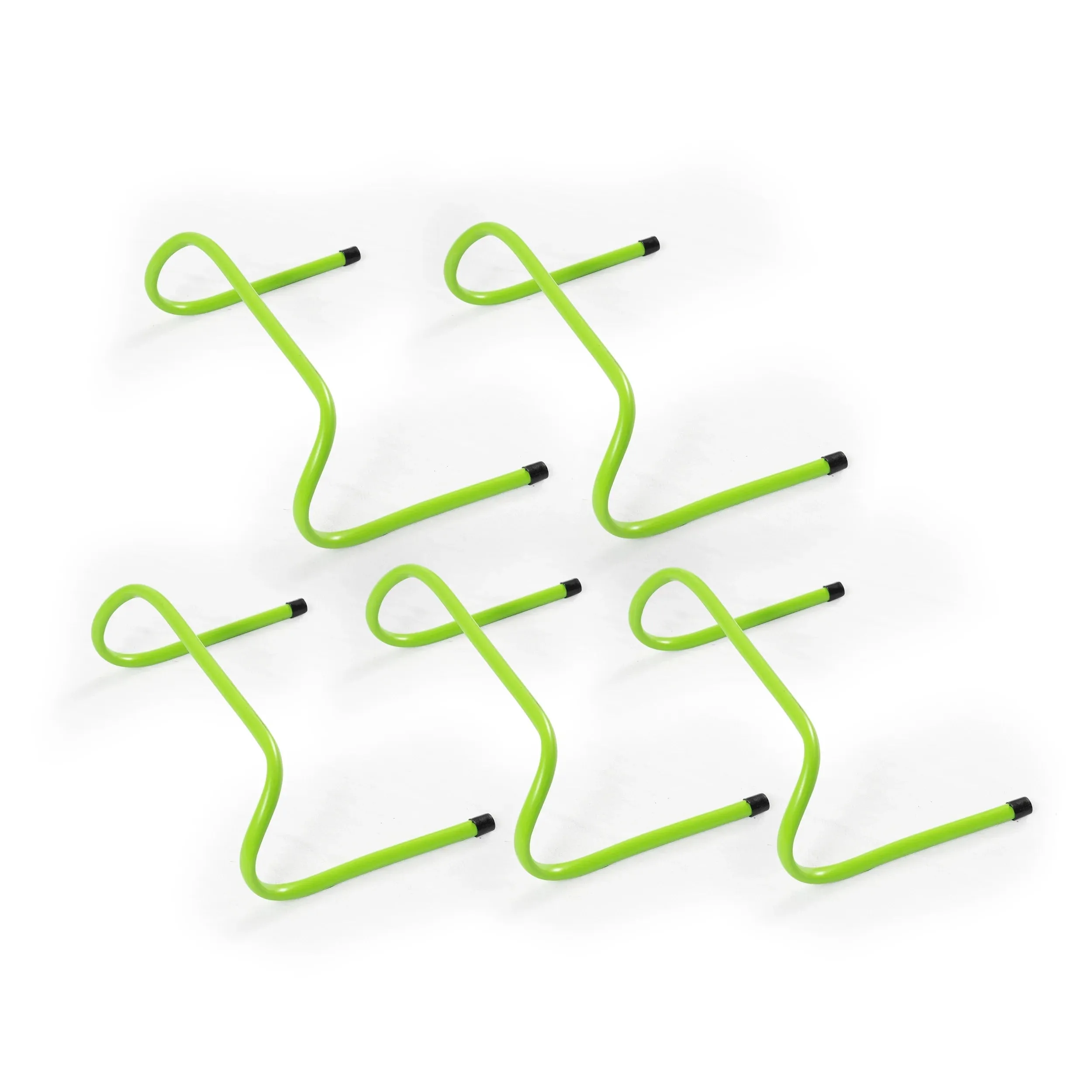 6" Speed and Agility Hurdles, PVC, 5Ct Plyometric Training Hurdles, 4.1 Lbs, Green