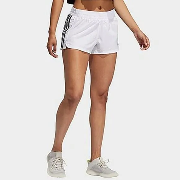 Adidas Pacer 3-Stripes Woven Shorts Training Athletic White/Black Size XL NWT