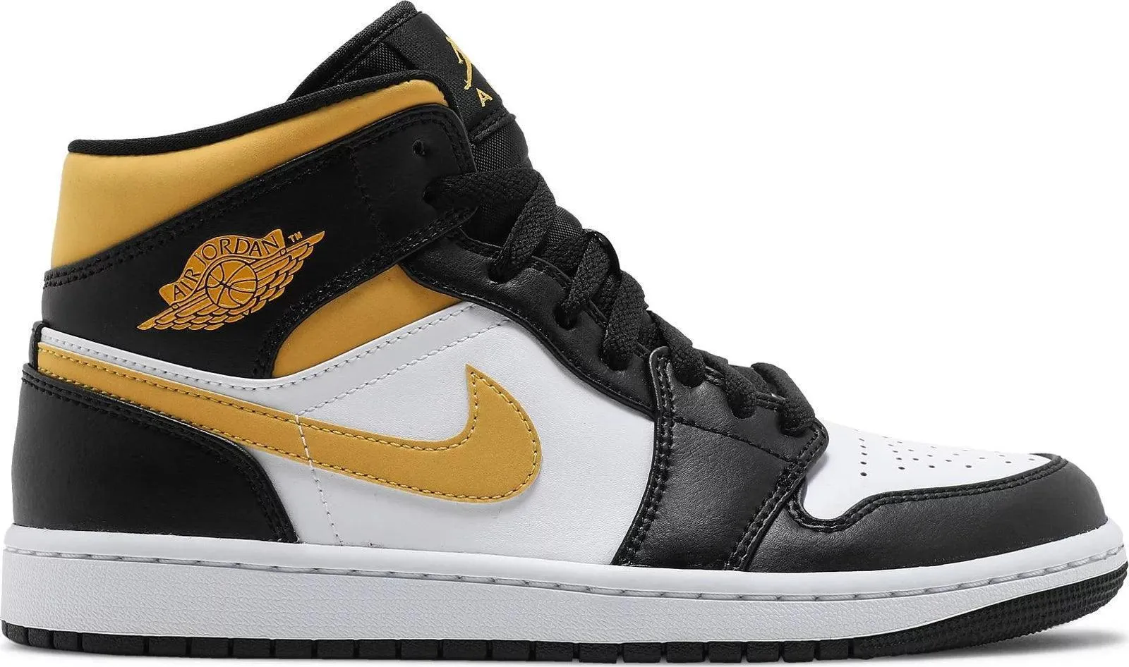 Air Jordan 1 Mid White Pollen Black