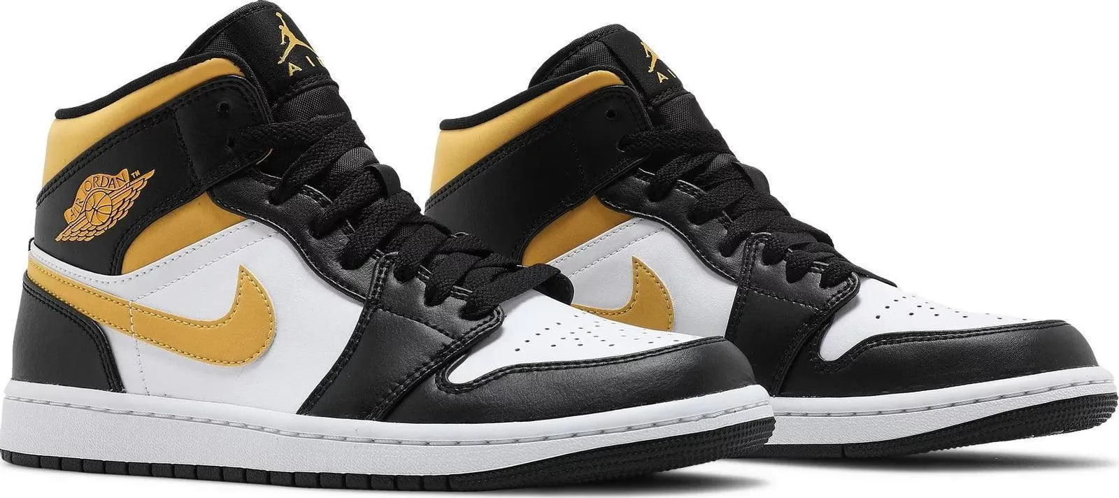 Air Jordan 1 Mid White Pollen Black