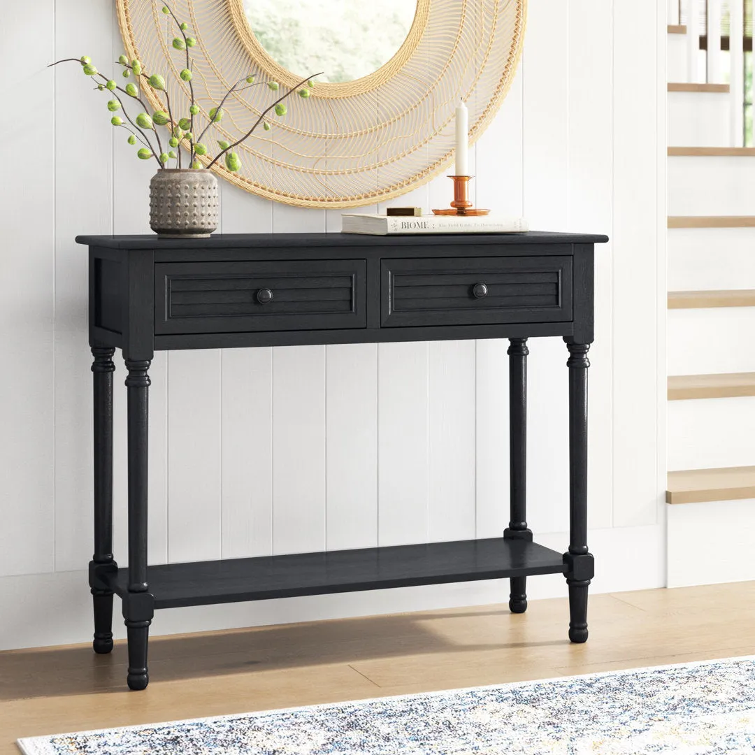 Amondre 36'' Console Table Highland Dunes Color: Black