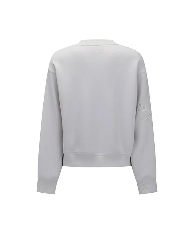 ANEW Golf: Women Logo Point Sweatshirt - Light Gray