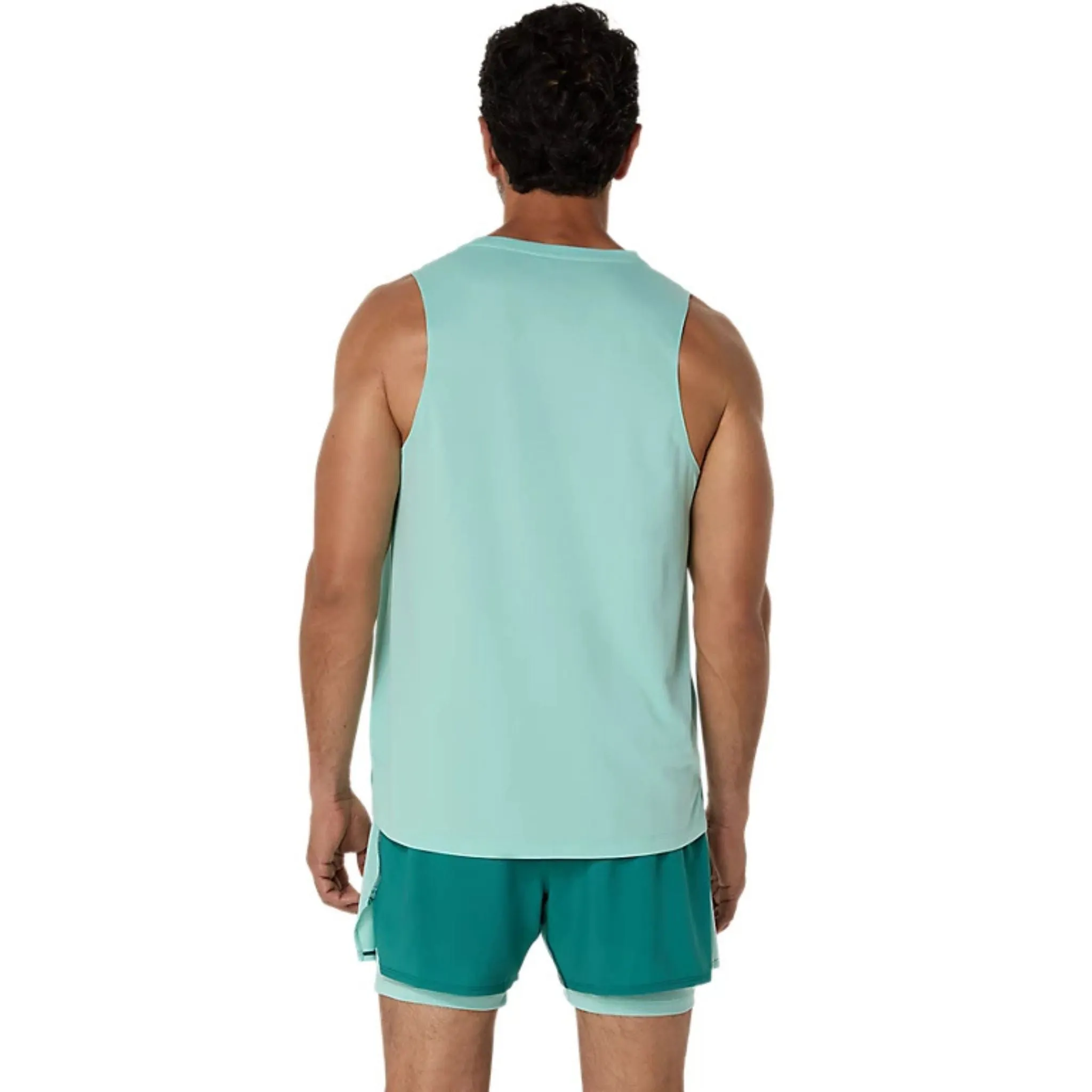 ASICS Silver Mens Running Tank