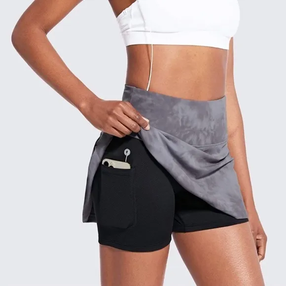 BALEAF • Pleated Tie Dye Tennis Skort