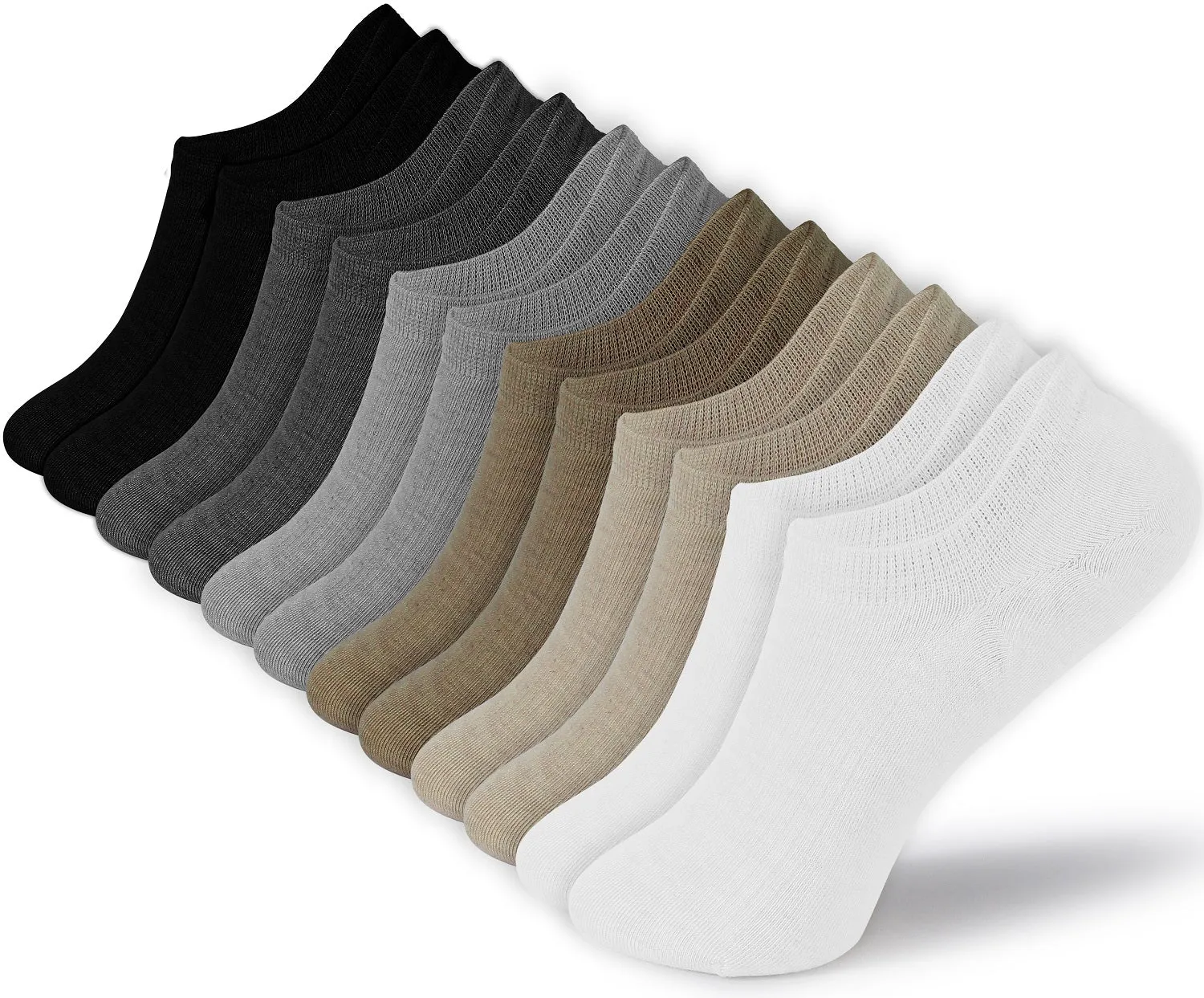 BenSorts Women No Show Socks Low Cut Non Slip Thin Invisible Liner Socks 6 Pairs