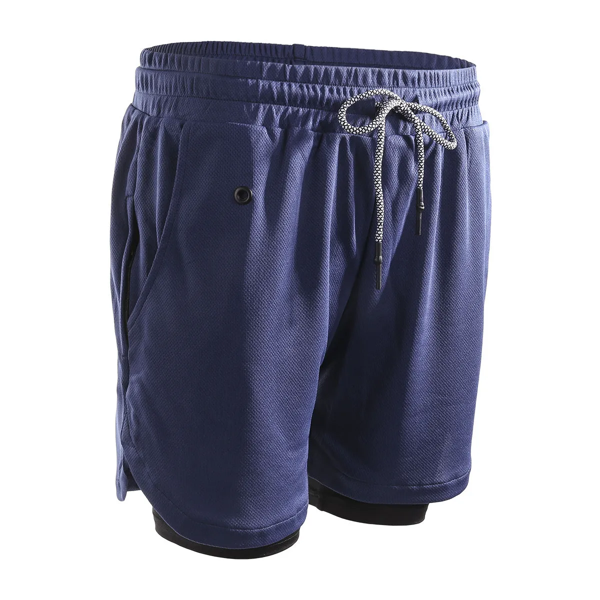 Breathable Soft Men's Running Two-Layer Pocket Shorts