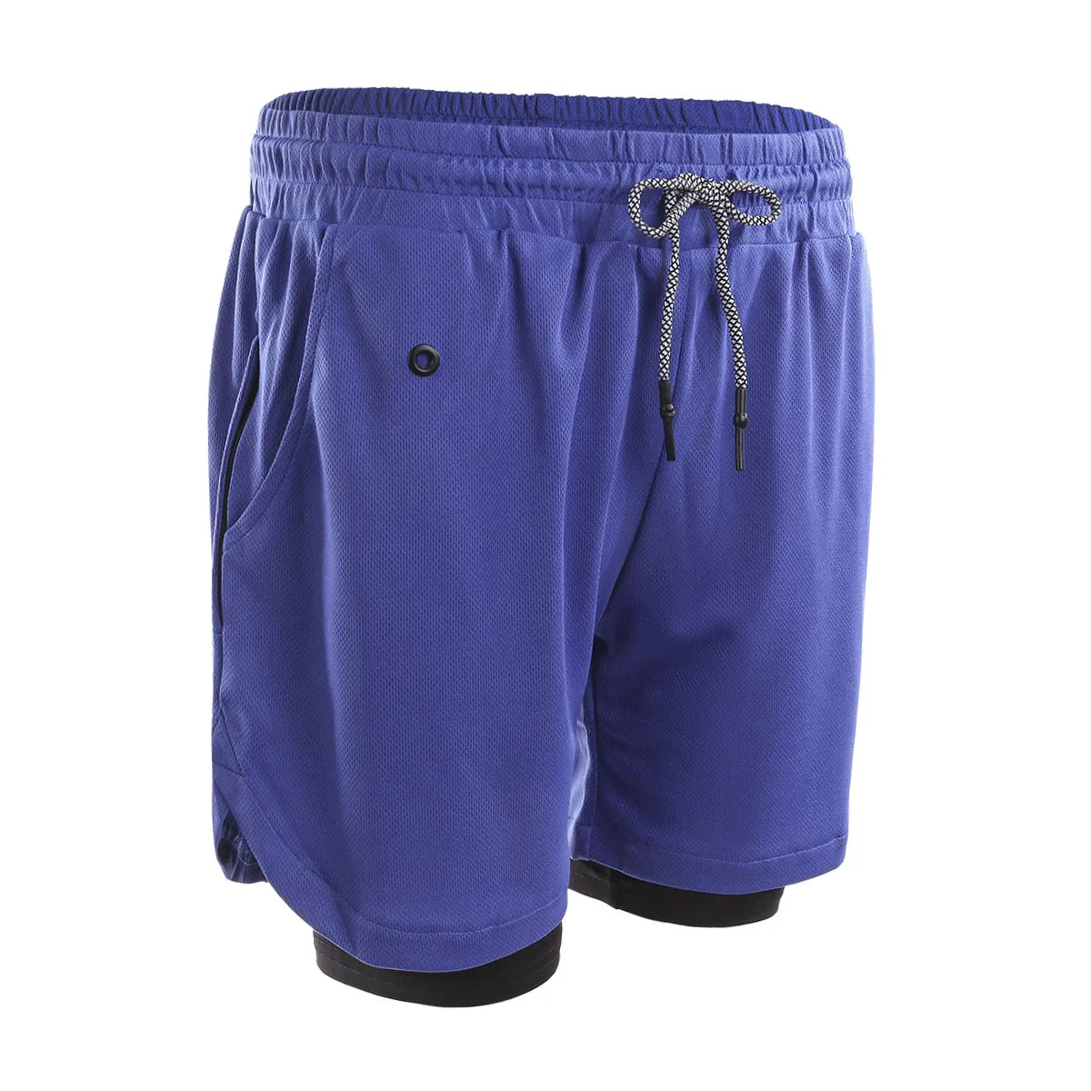 Breathable Soft Men's Running Two-Layer Pocket Shorts