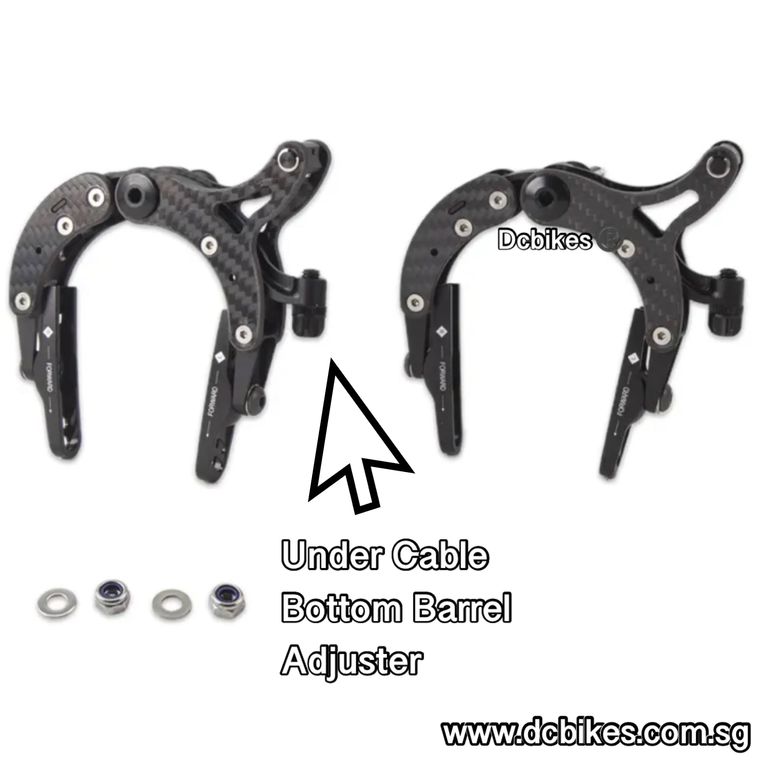 Carbon Fiber Folding/Road Bike Front/Rear Dual Pull Pivot C Brake Calipers 158g