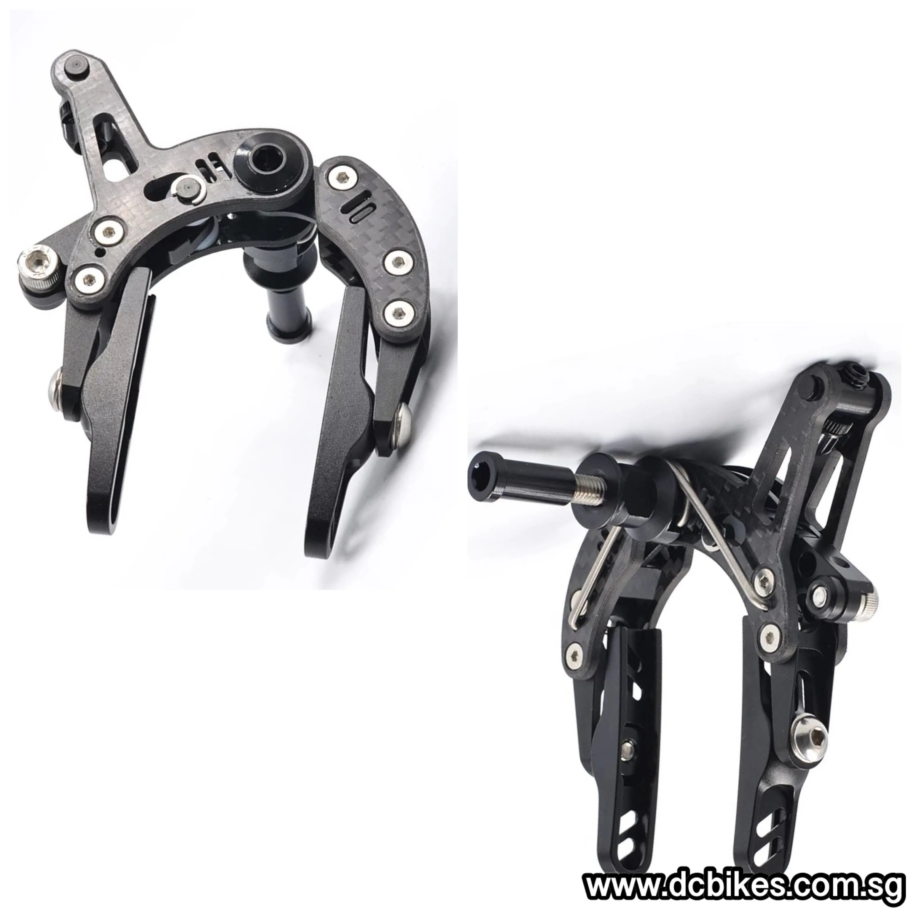Carbon Fiber Folding/Road Bike Front/Rear Dual Pull Pivot C Brake Calipers 158g