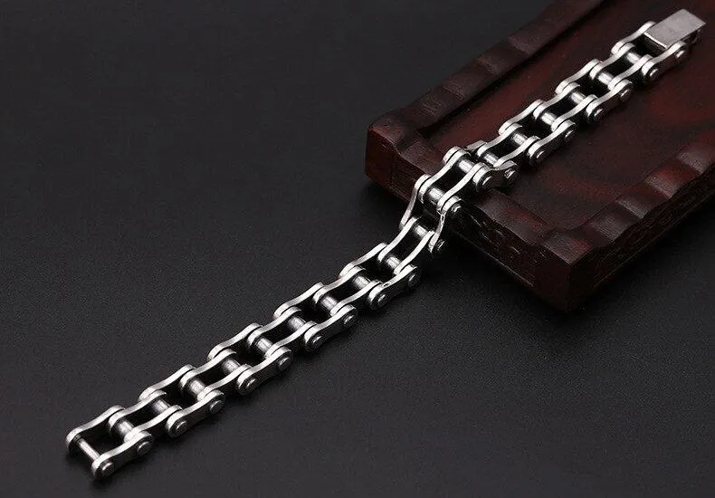 Cycolinks Classic 925 Sterling Silver Bike Chain Bracelet 10mm
