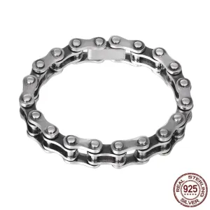 Cycolinks Classic 925 Sterling Silver Bike Chain Bracelet 10mm
