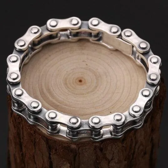 Cycolinks Classic 925 Sterling Silver Bike Chain Bracelet 10mm