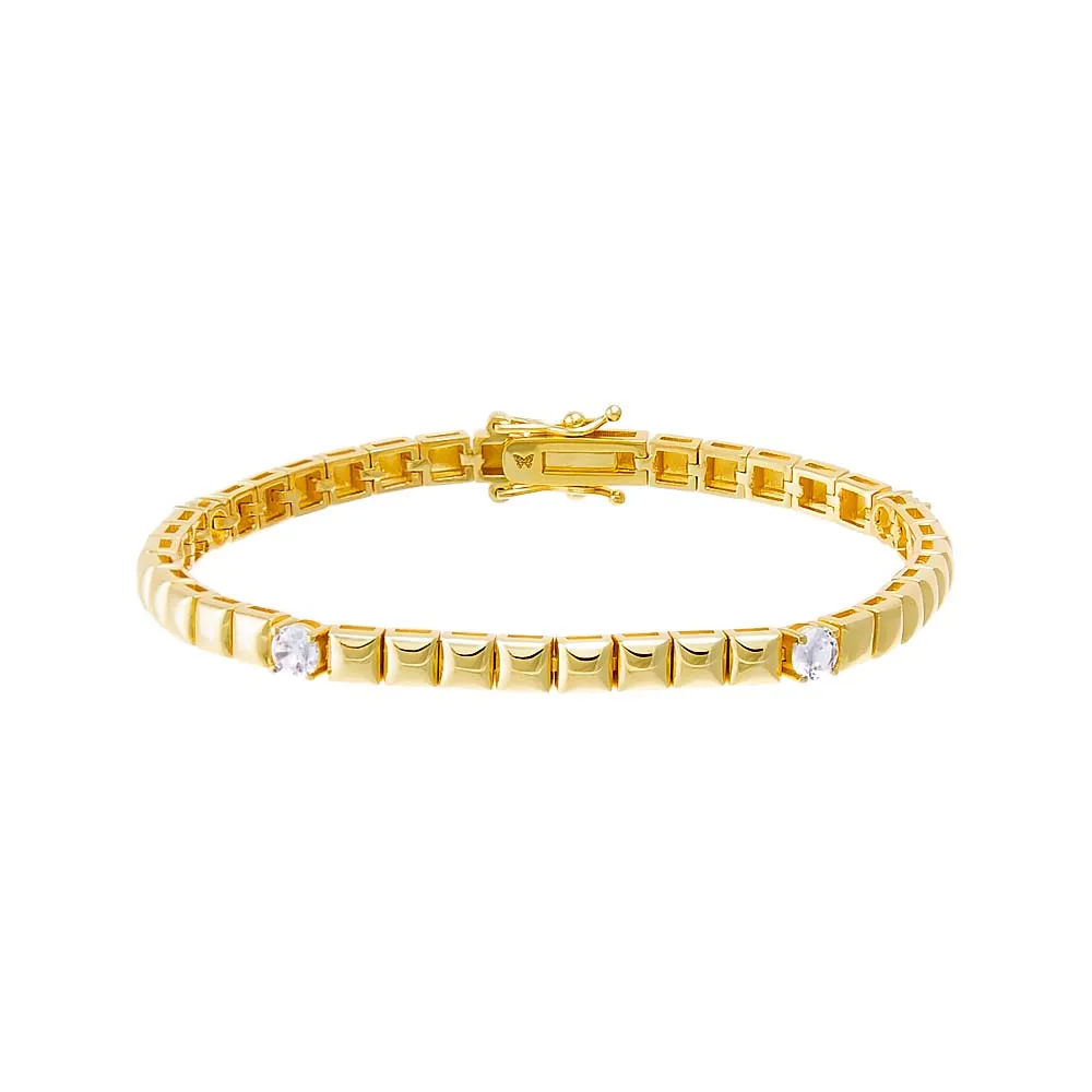 CZ Accented Tennis Bracelet