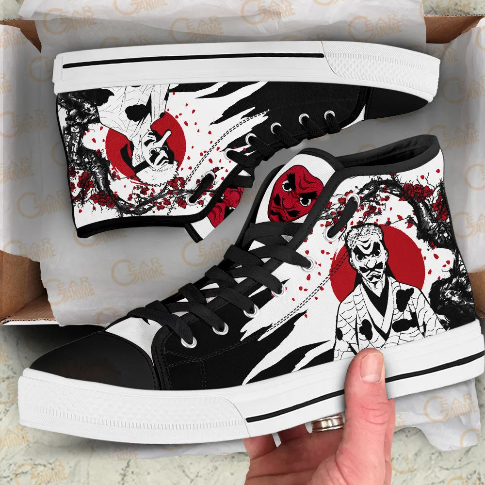 Demon Slayer Shoes Sakonji Urokodaki High Top Shoes
