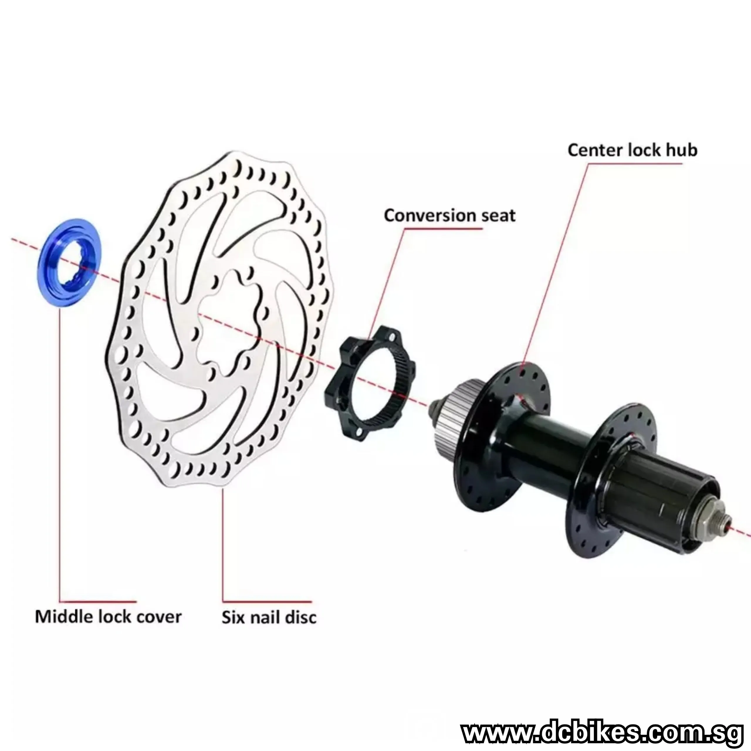 Disc Brake Centerlock To 6 Bolts Disk Rotor Adapter Conversion Kit