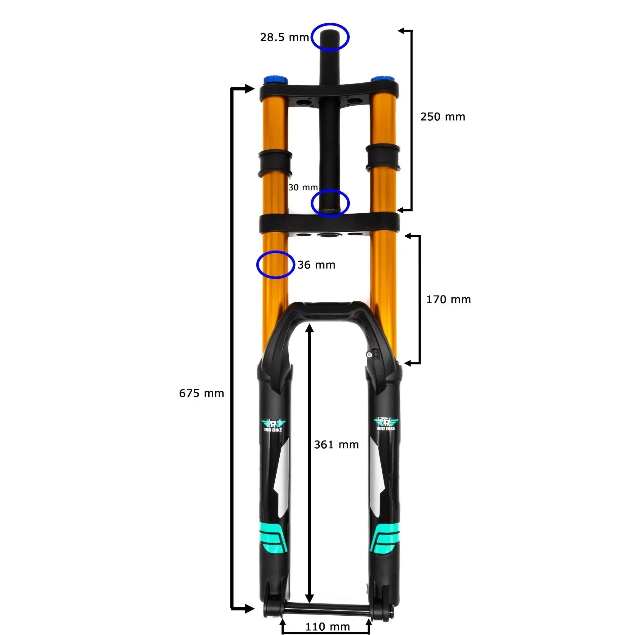 Downhill Air Fork Mountain Bike DH36A Boost 26 inch Suspension 170mm Air Bike Bolt/Thru Axle