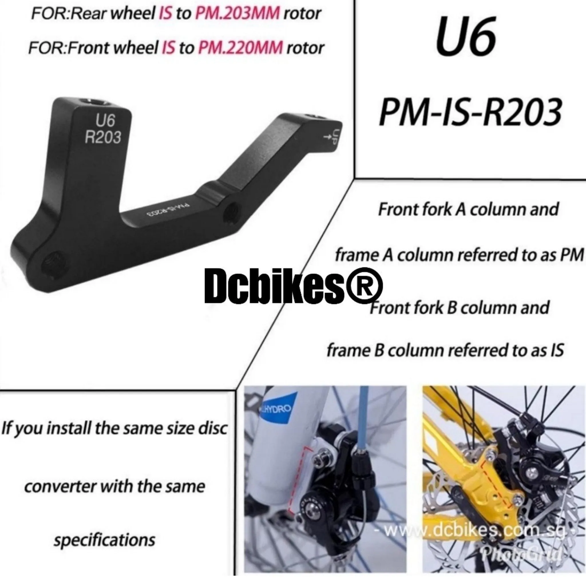 Front | Rear Bicycle IS | PM Disc Brake Rotor Adapter