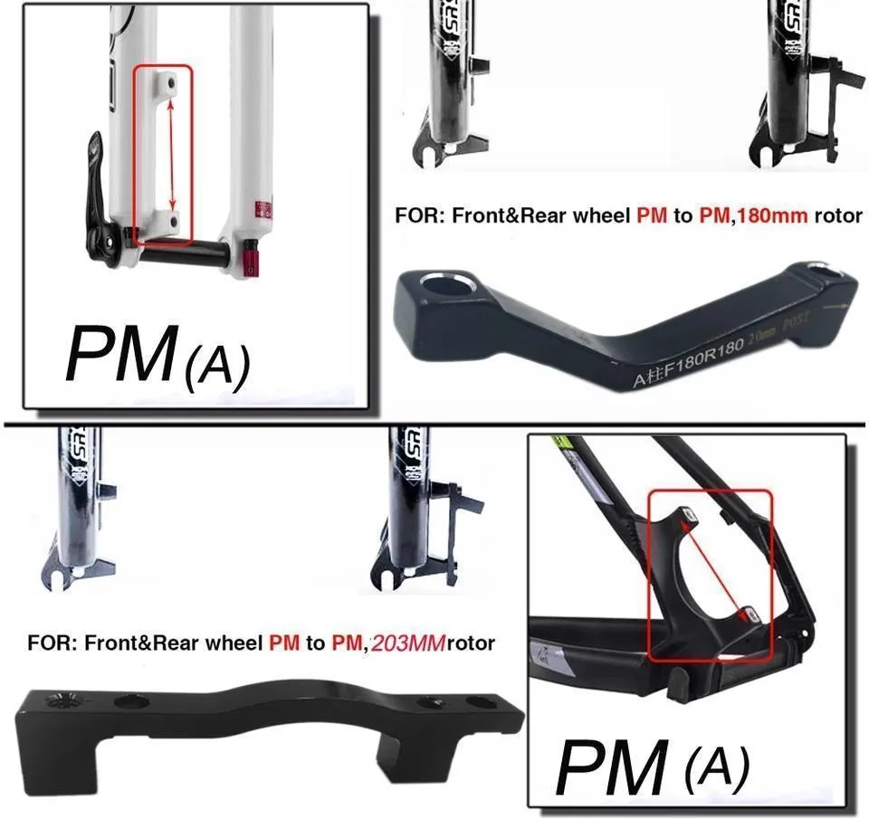 Front | Rear Bicycle IS | PM Disc Brake Rotor Adapter