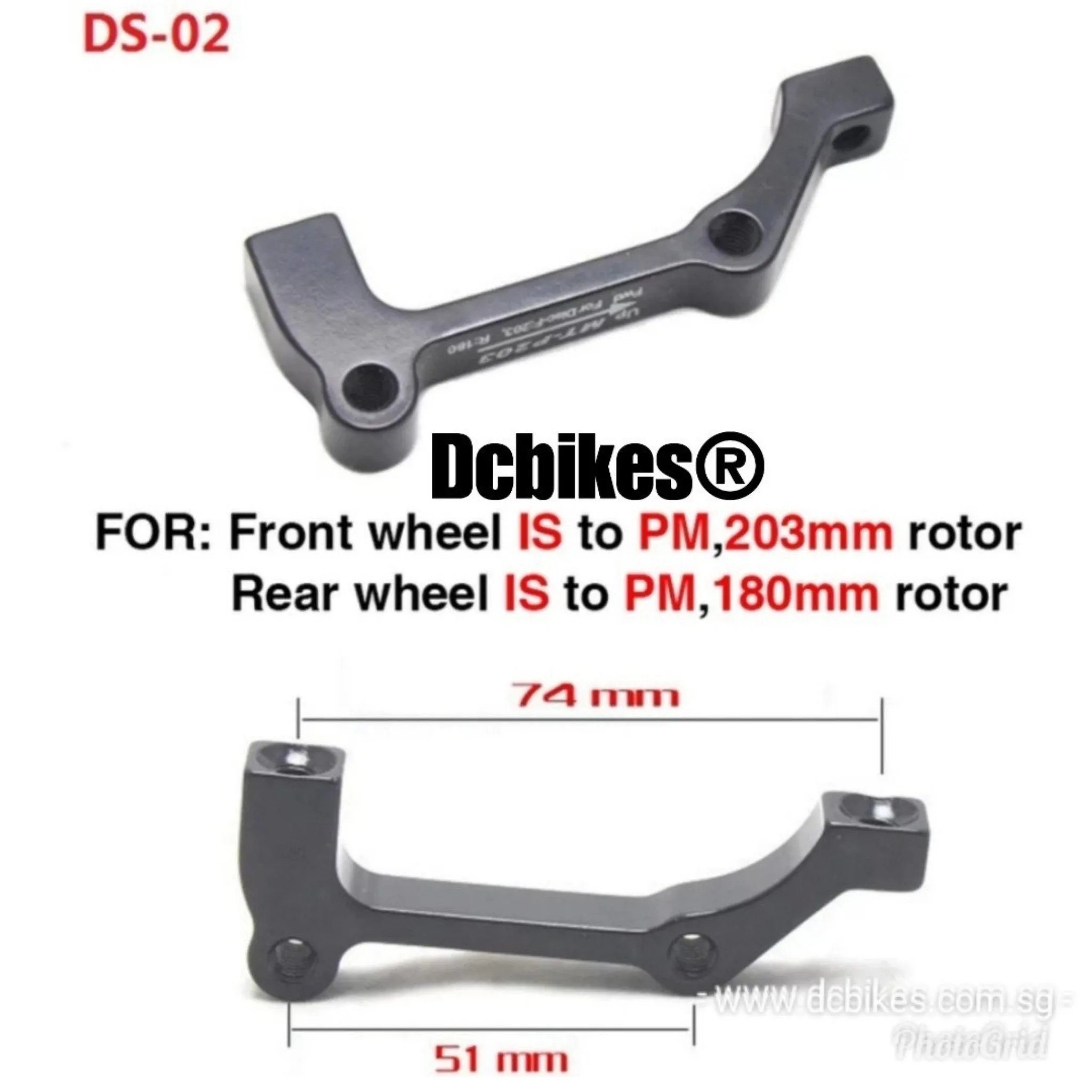 Front | Rear Bicycle IS | PM Disc Brake Rotor Adapter