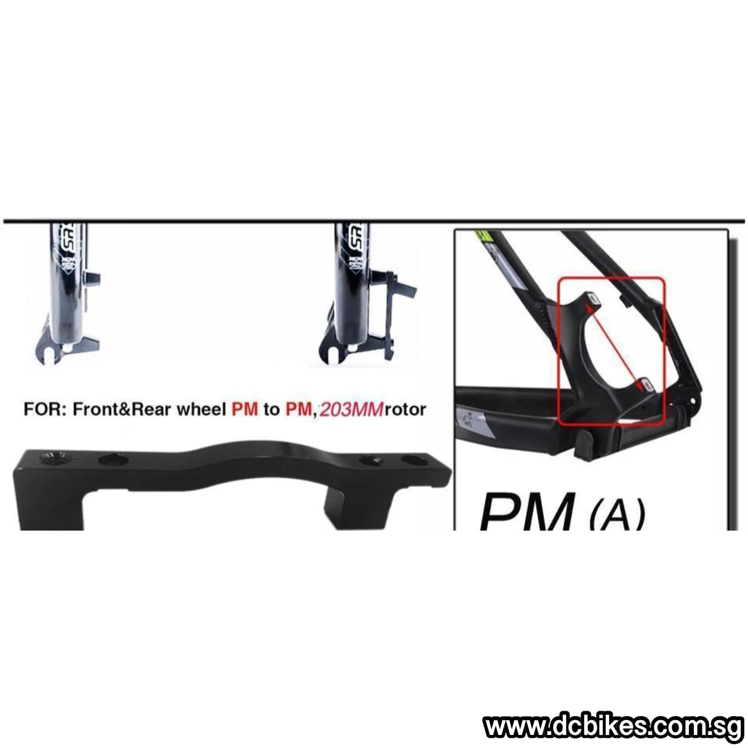 Front | Rear Bicycle IS | PM Disc Brake Rotor Adapter