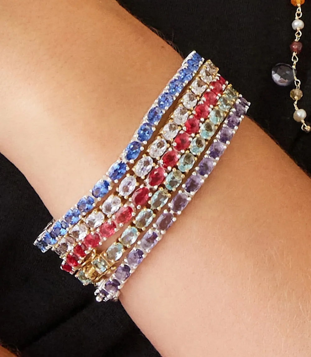 Gemstone Tennis Bracelet