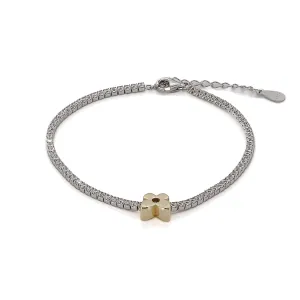 Gold Butterfly Diamond Tennis Bracelet