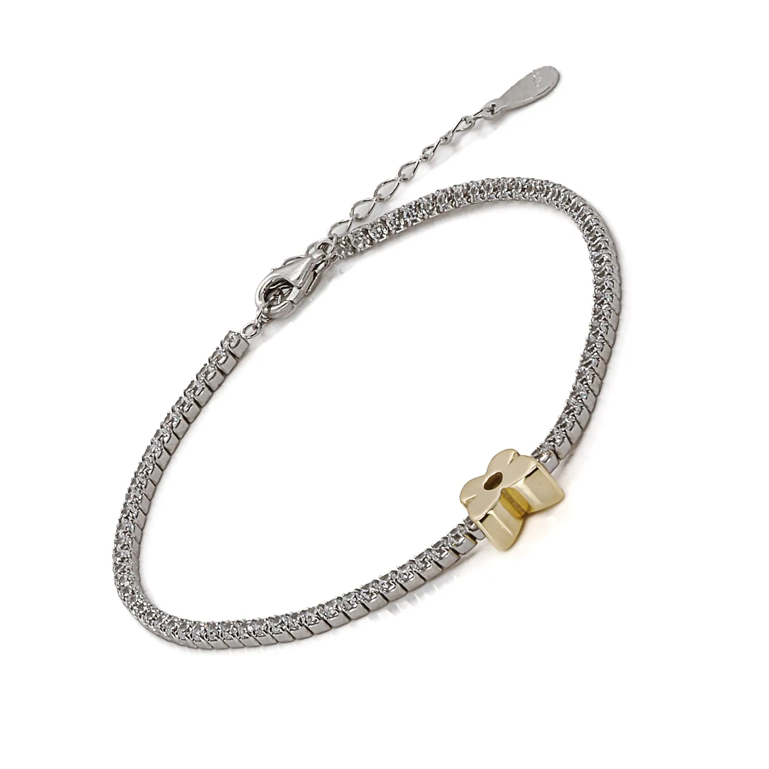 Gold Butterfly Diamond Tennis Bracelet