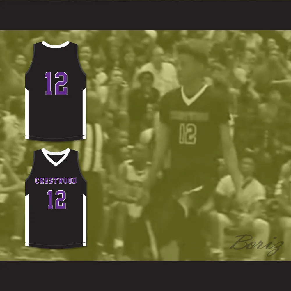Ja Morant 12 Crestwood High School Knights Black Basketball Jersey 3