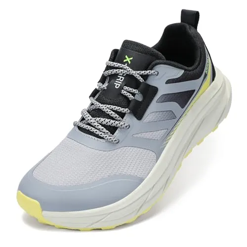 Kricely Men's Trail Running Shoes Wide Toe Box Shoes for Men Walking Sneakers Breathable Lightweight Zero Drop Fashion Sneakers