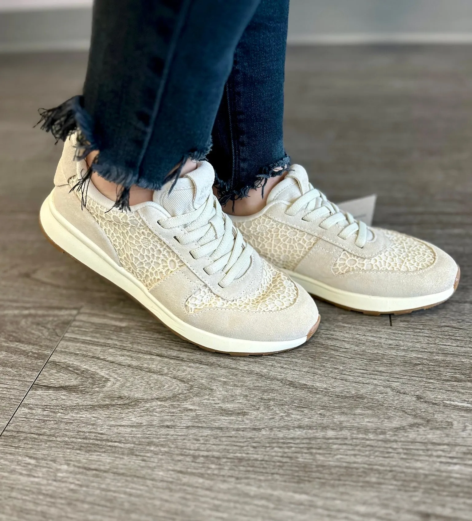 Light Sand Moroccan Crochet Sneaker