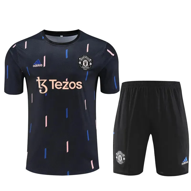 Manchester United Short Sleeve Training Suit For Men T-shirt/short