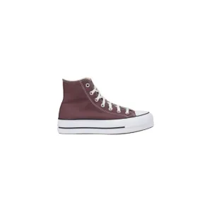 Maroon High Top Platform Sneaker
