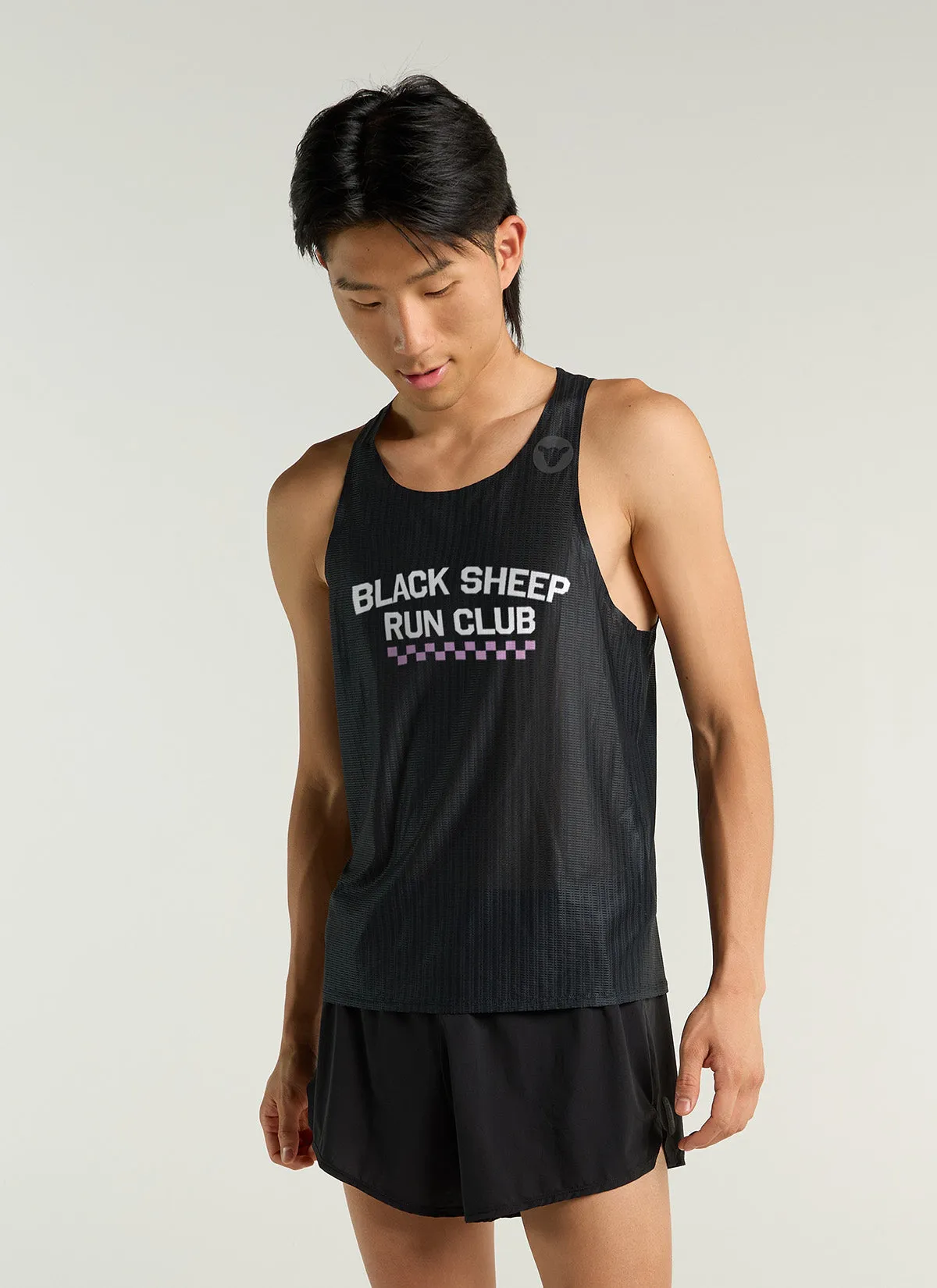 Men's Fly Singlet - Run Club Black