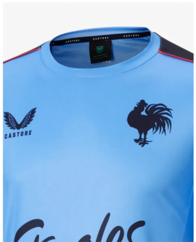 Mens Sydney Roosters Training Tee (Bondi Blue)