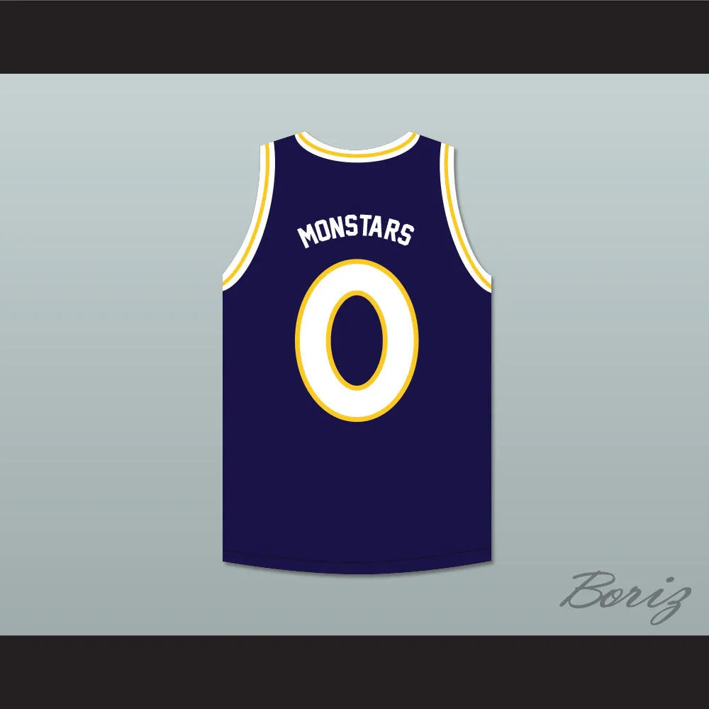Monstars 0 Monstars Dark Blue Basketball Jersey Hit Em High