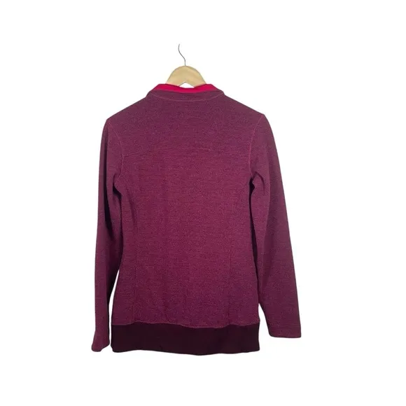 Mountain Hardwear Sarafin Wool Blend Button Cardigan in Magenta Size M