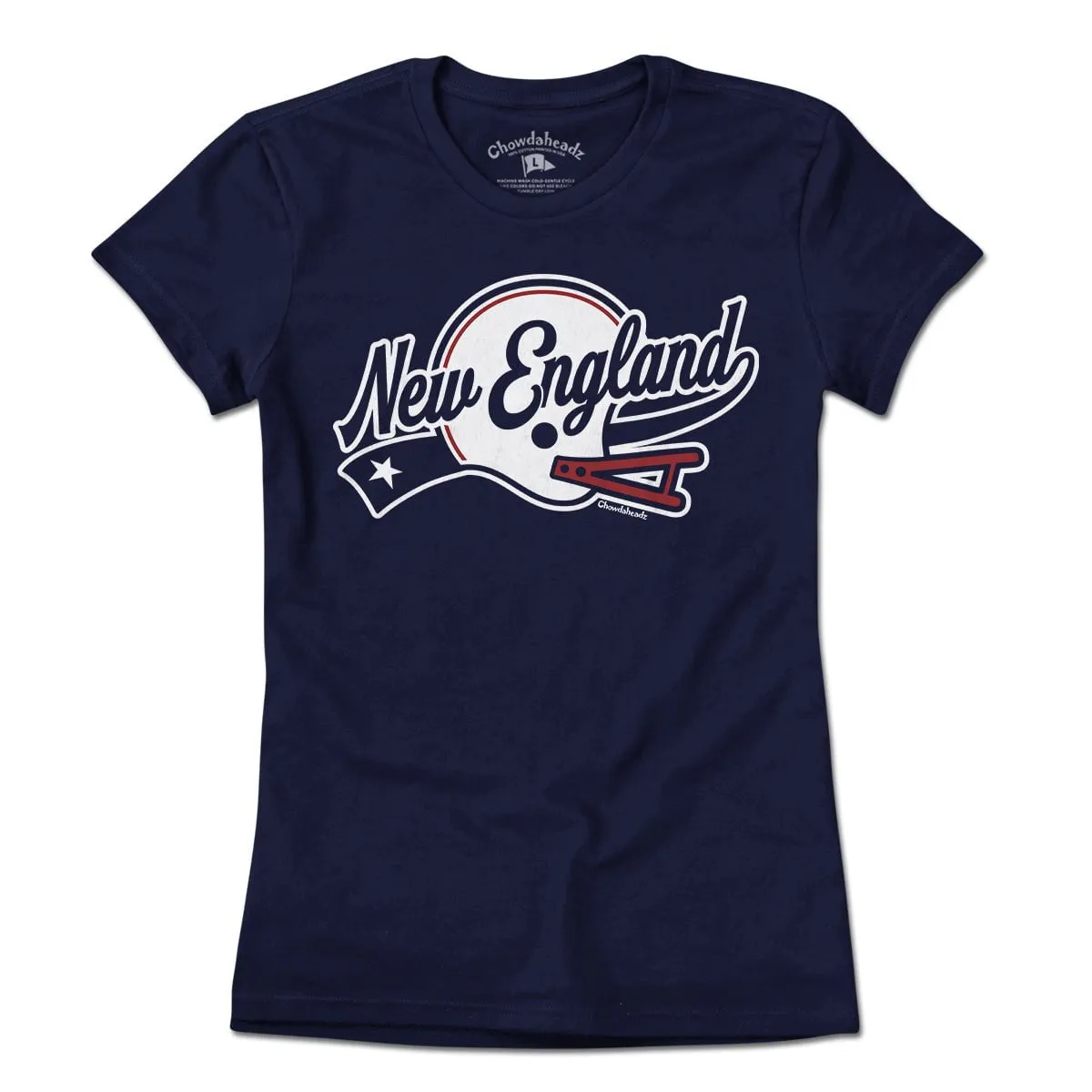 New England Helmet Script T-Shirt