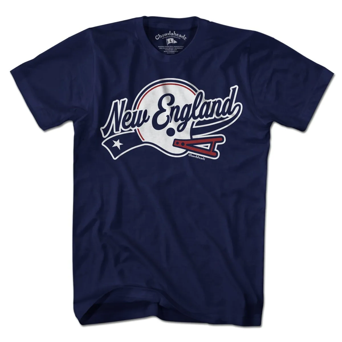 New England Helmet Script T-Shirt