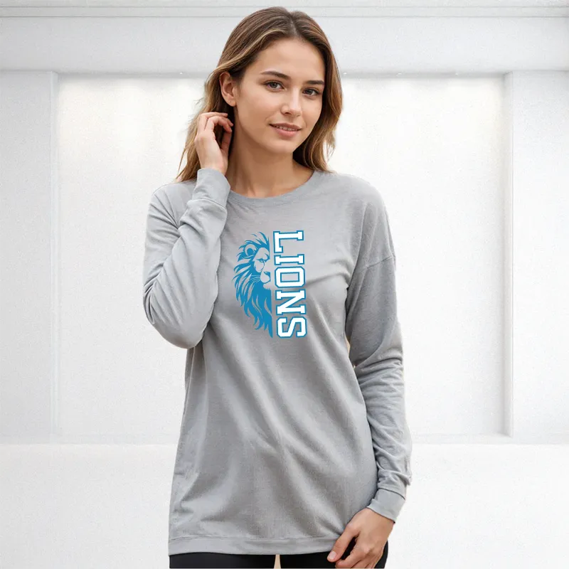 "Lion Fan" Relaxed Fit Long Sleeve Unisex T-Shirt