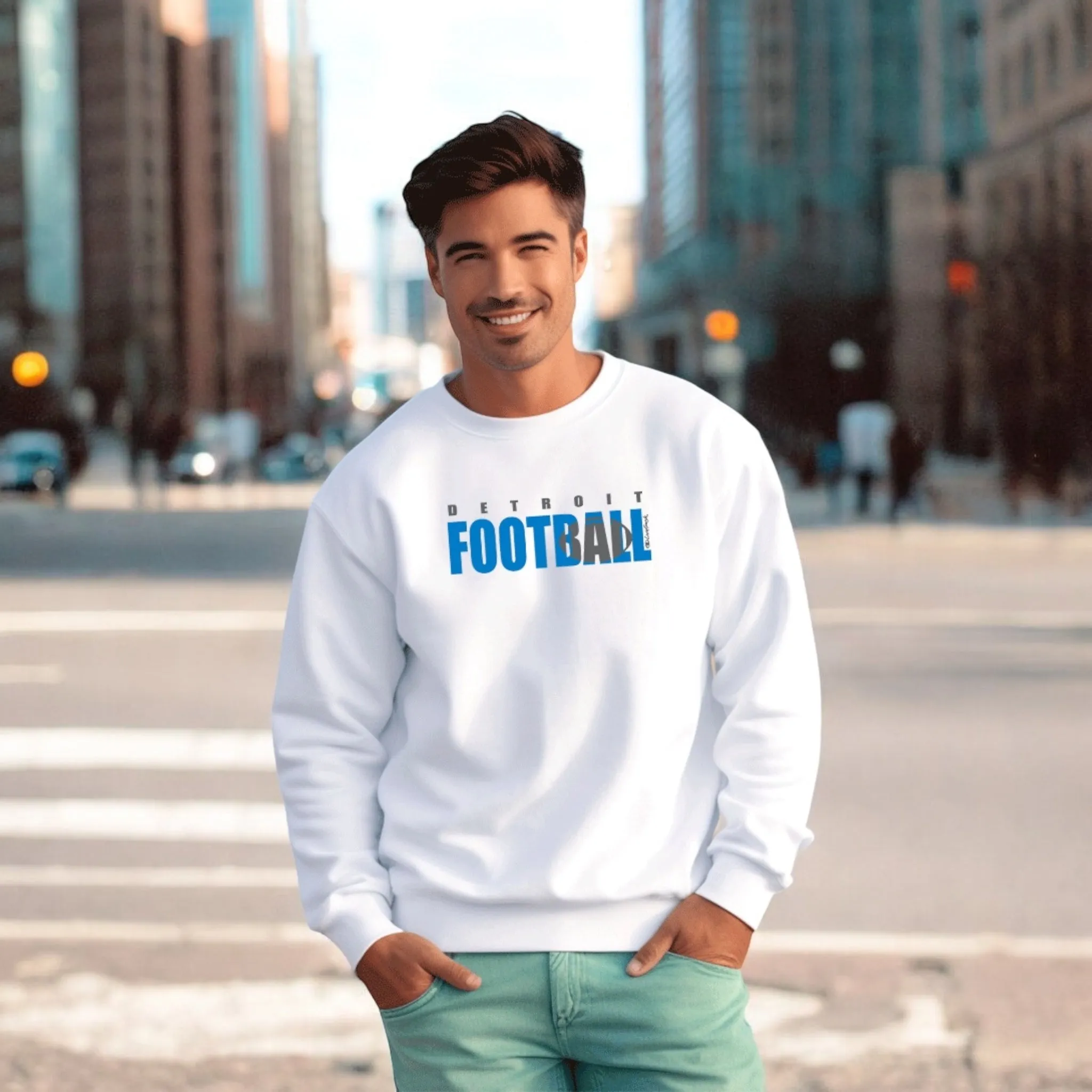 "Motown Football" Men's Classic Crew Sweatshirt