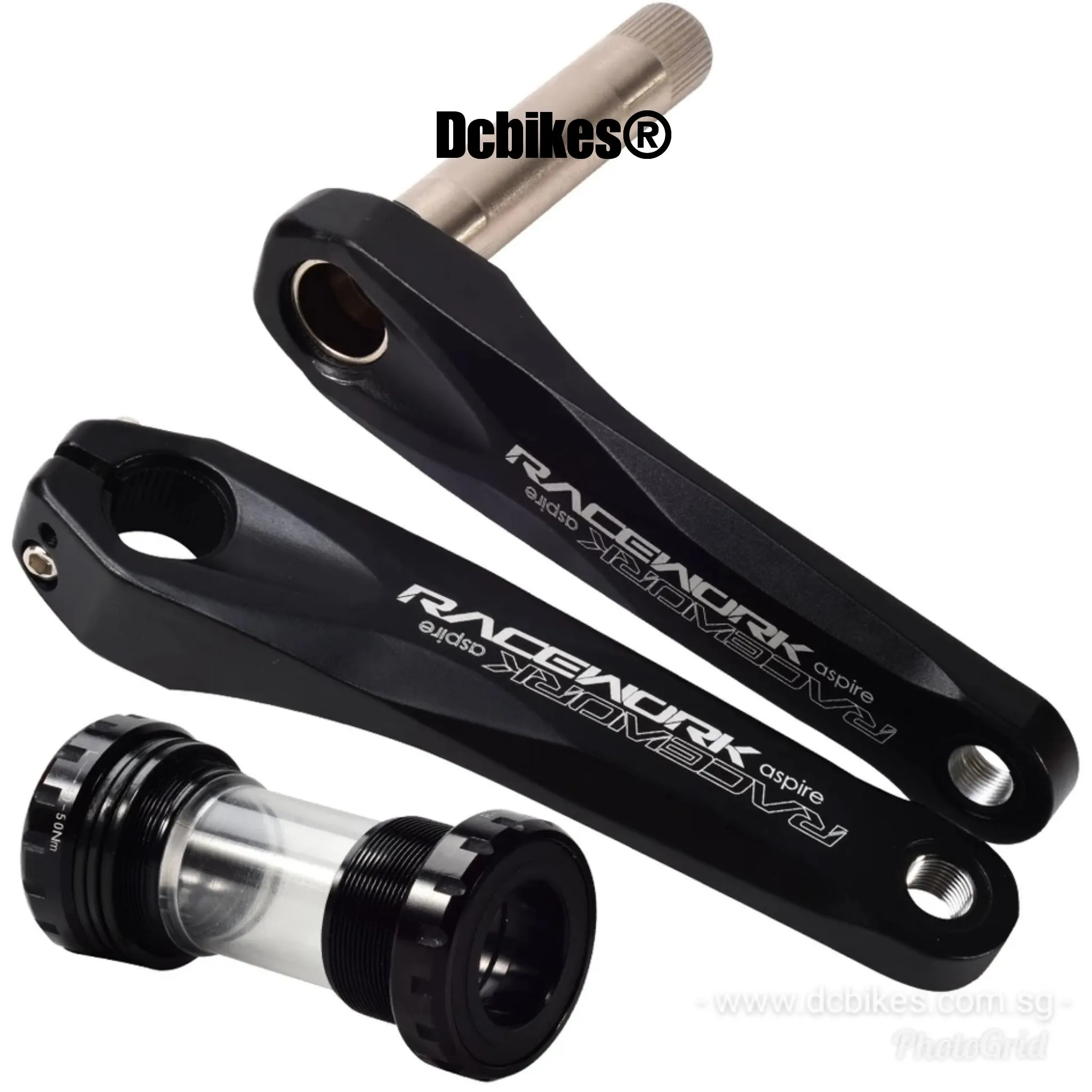Racework Hollowtech Direct Mount Crank   32T | 34T | 36T | 38T 6mm Chain Ring 6mm Offset   BB Crankset