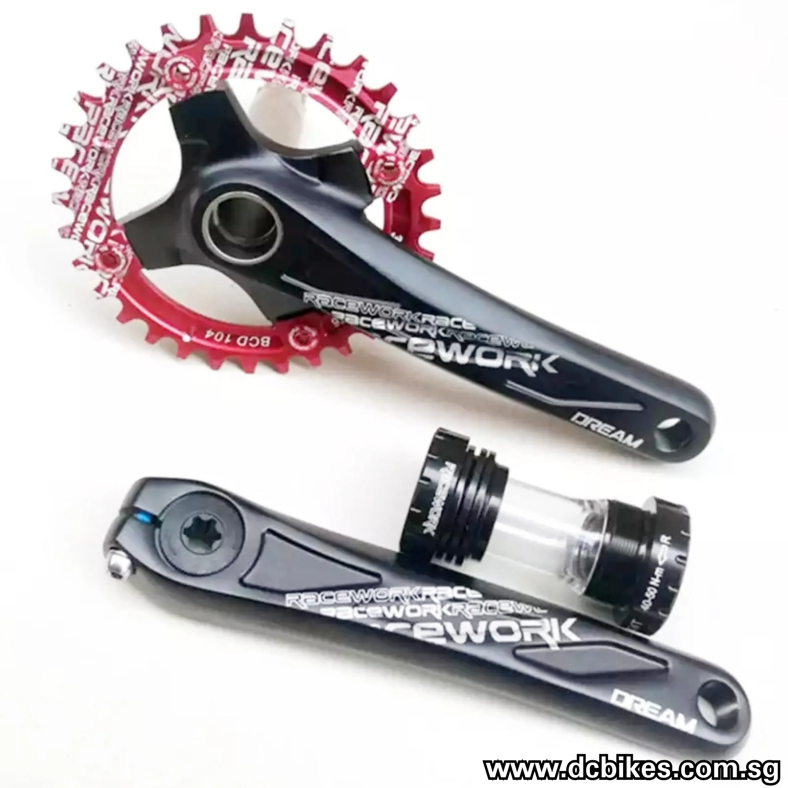 Racework MTB Hollowtech Crank   Narrow Wide Chain Ring   Bottom Bracket BB