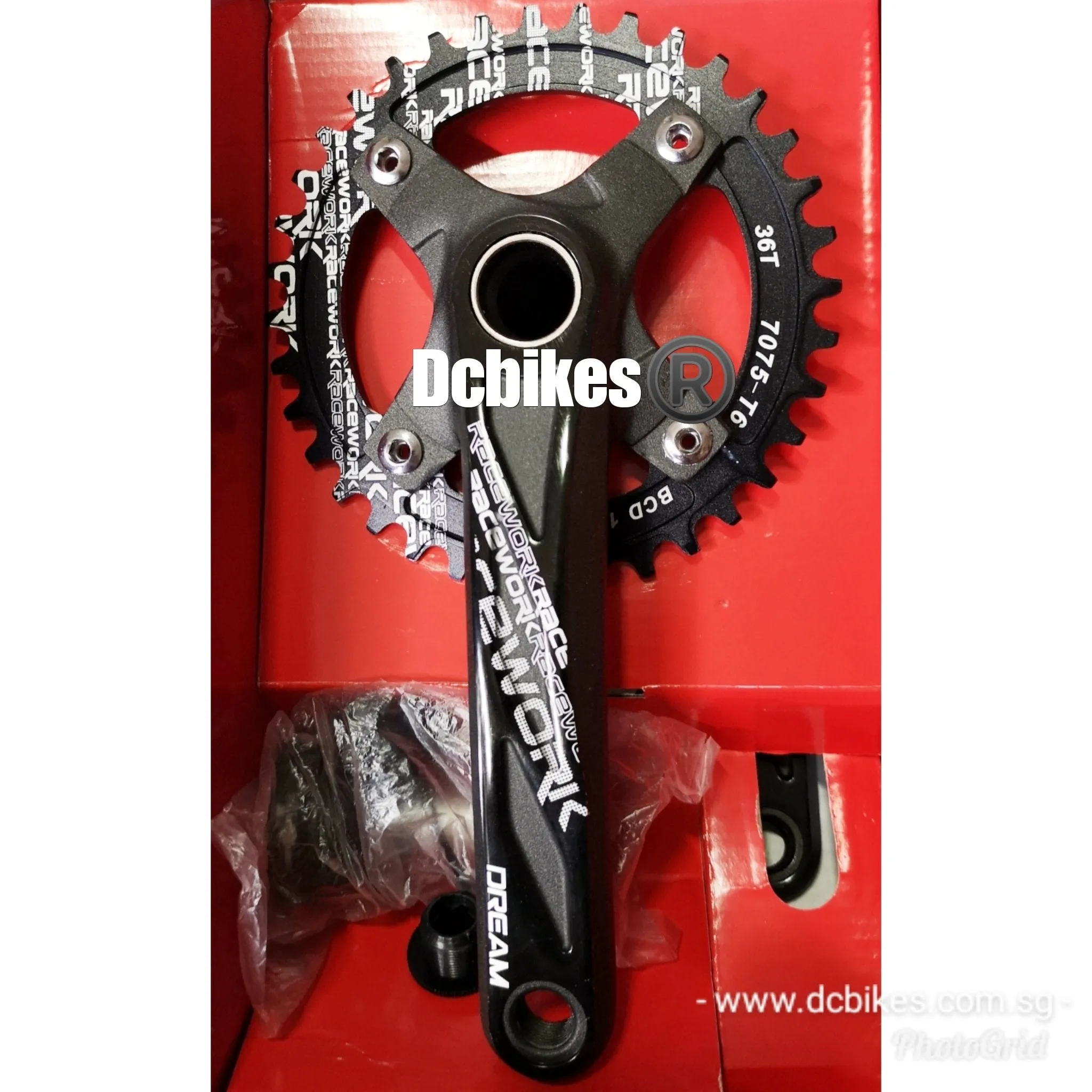 Racework MTB Hollowtech Crank   Narrow Wide Chain Ring   Bottom Bracket BB