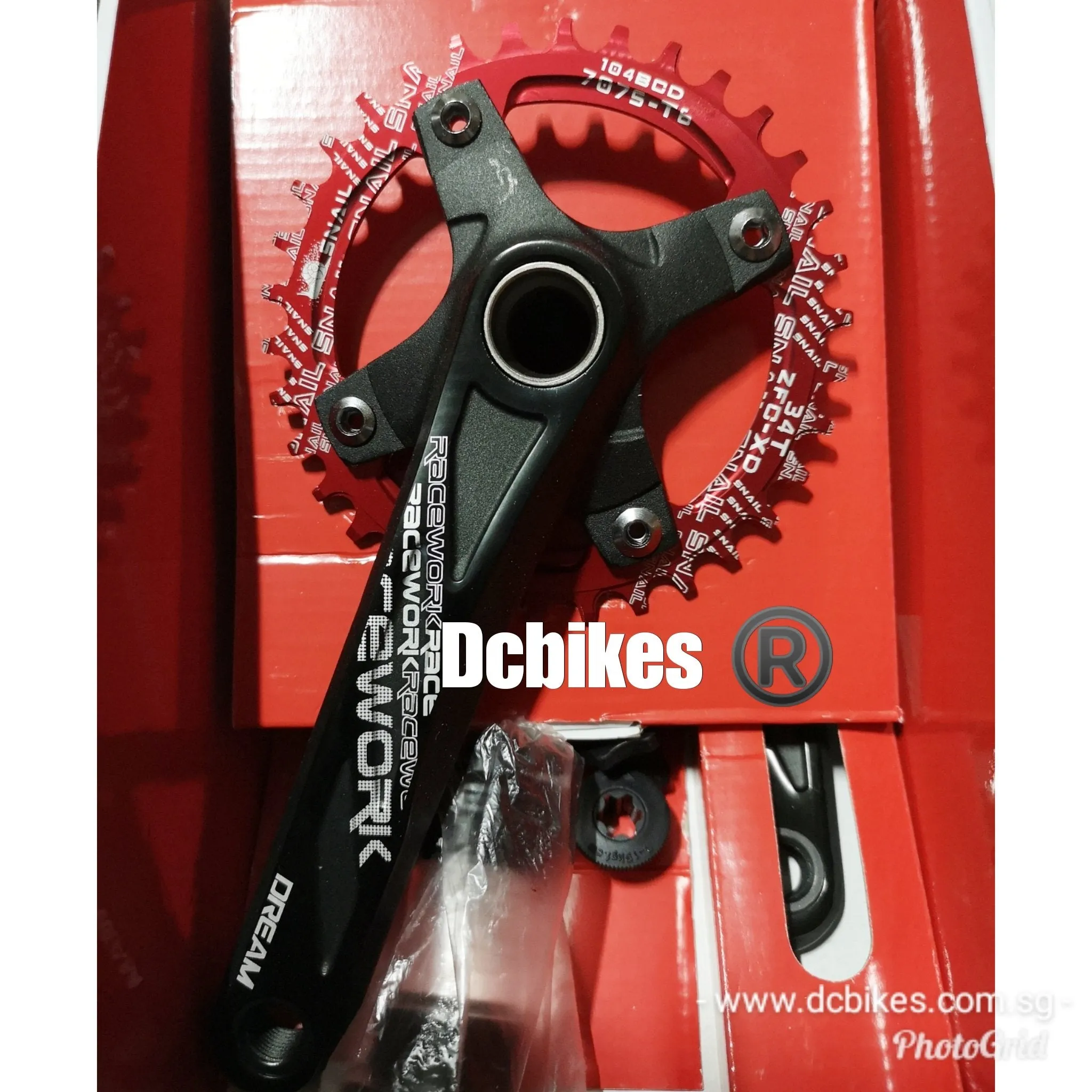 Racework MTB Hollowtech Crank   Narrow Wide Chain Ring   Bottom Bracket BB