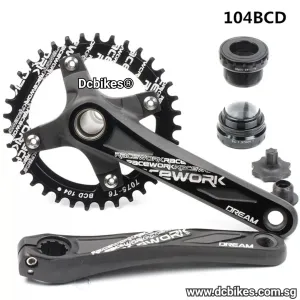 Racework MTB Hollowtech Crank   Narrow Wide Chain Ring   Bottom Bracket BB