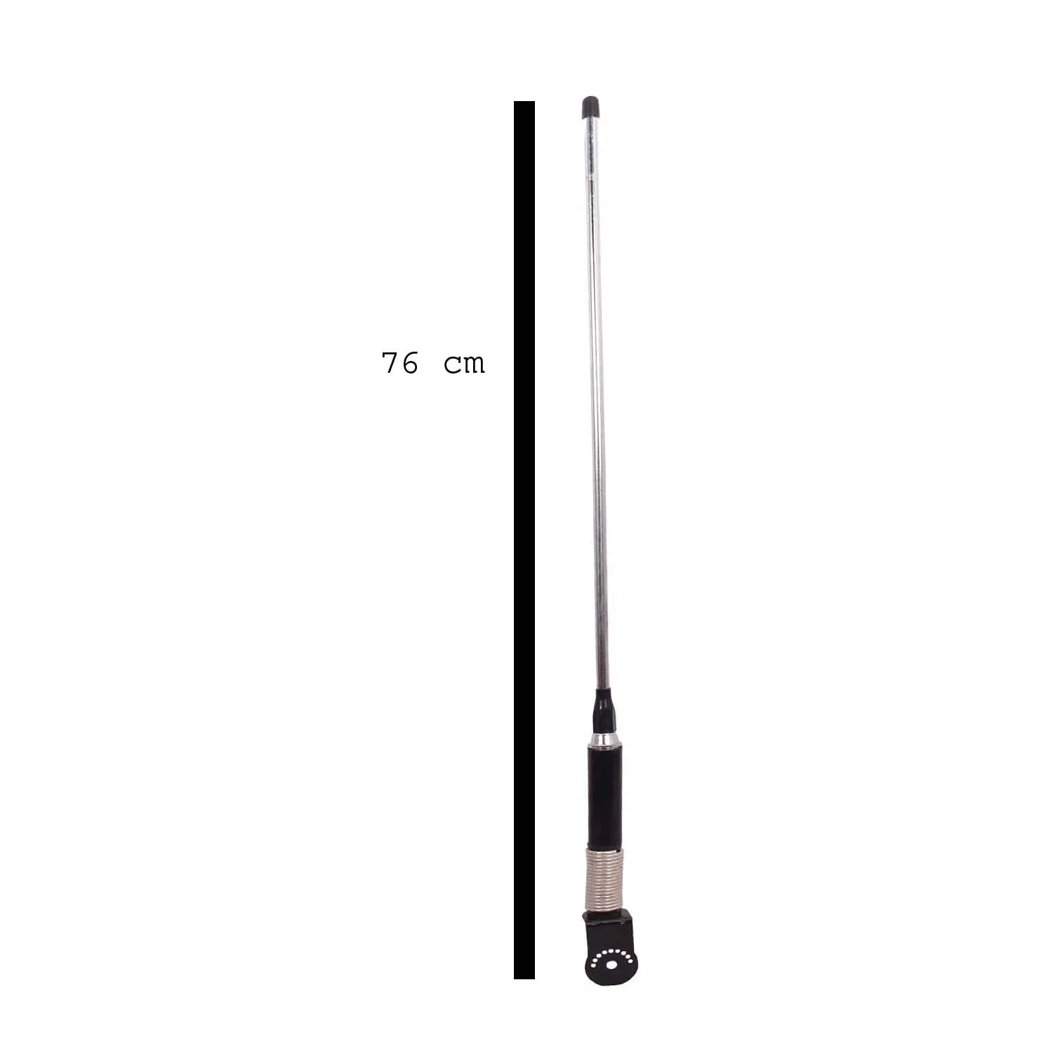 R.J.VON Decorative  Slim Antena  (L-76 cm) Universal Silver/Black For  Royal Enfield Bullet Classic Standard, Electra, Himalayan Royal Enfield/JAWA/Yamaha /Pulsar/Honda/Hore/ All Model Fitting