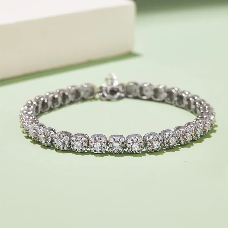 Round Cut 3.5CTW. Moissanite Tennis Bracelet